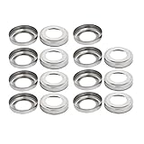 uxcell 手すり部品　ブラケット　ハンドレールプレートカバー　 304ステンレス鋼 ラダーカバー 安全な手すり用 15個入り