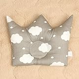 MADHOLLY王冠まくら　ベビー ピロー　枕　赤ちゃん まくら　ドーナツ枕　ベビー 枕　王冠枕　グレー