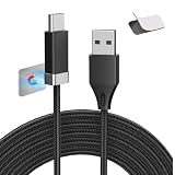 Magtame usb type cケーブル 磁石吸着 壁面に固定機能 USBタイプCケ_ーブル 金属プレート2個入り 30W/3A急速充電 PD技術 usbケーブルtype-c 配線落下防止 Phone15/MacbookPro/Pad Pro&Air等usb a to c機器対応 (1.5M-ブラック)