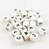 [アクセサリーセット]シリコンビーズ ソフト 弾性がある DIY 母の選択 混合26個 レタービーズ 六十個セット