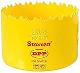 Starrett DH0234 Bi-Metal Dual Pitch Professional Hole Saw, HSS Teeth, 2-3/4' Diameter, 1-5/8' Cuttin