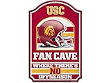 NCAA USC 92851010木製サイン、11 " x 17インチ、ブラック