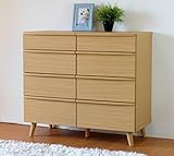 ISSEIKI 北欧風 チェスト 収納家具 ナチュラル 幅100cm カフェスタイル 木製家具 【CA-52-6】