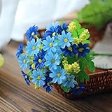 Fashionwu 28PCS カモミールの花束　上質な造花 　花絹 花見　本物　そっくり　屋内装飾用　手作り デイジー　プリムカモミールバンドル ホワイト　花束ホーム飾り おしゃれ　観葉植物 ミニチ