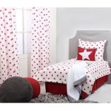 Bacati Stars Muslin 4 Piece Toddler Bedding Set, Red by Bacati
