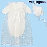 MIKIHOUSE FIRST(ミキハウスファースト)華やかオーガンジーコートのセレモニードレス箱付３点セット フリー,白