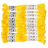 DMC アブローダー 刺繍糸 25番 長さ32ｍ 12束入 #444 イエロー系 DMC10725B