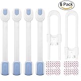 ベビー安全キャビネットロックラッチ、to Bady &子Proofキャビネット、ドレッサー、引き出し、オーブン、冷蔵庫、トイレシート、ドリルなし、強力3 M接着剤、調節可能なストラップ、( 4 a +