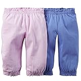 カーターズ（Carter's）女の子用青xラベンダーボディースーツにピッタリなリボン付きコーデパンツ2枚セット (6months(61-67cm)) [並行輸入品]