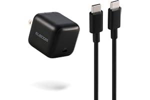 エレコム 65W 充電器 Type-C ケーブル付属 1.5m コンセント 急速 PD対応 スイング式プラグ採用 PSE技術基準適合 ブラック EC-AC12565BK