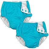 i Play (アイプレイ)乳幼児用 再利用可能 吸収力抜群の水泳用オムツ（2枚セット） US サイズ: 12 Months カラー: ブルー