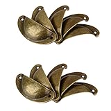 Fenteer 亜鉛合金　ドアプルハンドル　 シェル　アンティーク ノブ　引き出し　扉 キャビネット ノブ　プル ハンドル カップ 内閣 　10個　　