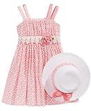 Bonnieジーンズガールズノースリーブドットドレスwith Matching Hat US サイズ: 16 カラー: ピンク
