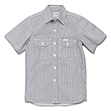 (リー) Lee レディース ワーク半袖シャツ LWS43002 18 ホワイト×ブルー M