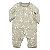 ampersand モノトーン動物柄カバーオール ベージュ（BE） 60