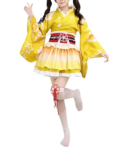 Amazon.co.jp: Y2K 大人用 浴衣ドレス 帯2点セット 姫ギャル 平成GAL