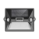 ゴシレ [Gosear] LED 防水太陽光デュアルモーションセンサーセキュリティウォールライトランプマルチカラーライトパティオデッキヤードガーデン私道外壁