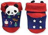 ツイン ベビーソックス パンダマスコット付 11cm - 13cm クリスマス ネイビー
