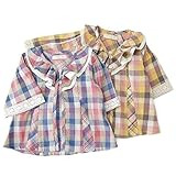 【アウトレット】 Biquette Club チェック柄シャツボレロ(80～130cm) キムラタンの子供服 イエロー 130 ( 10310x10510-141a )