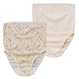 西松屋 OC オーガニックコットン2枚組産前ショーツ（花柄・ドット）【M-L・L-LL】マタニティ L-LL