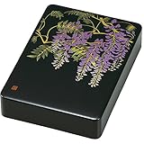 中谷兄弟商会 山中漆器 はがき入 黒 (中塗・梨地) ふじ33-4402