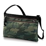 エレコム ショルダーバッグ サコッシュ 肩掛け 2層タイプ 内ポケット付き CORDURA1000 (撥水 高耐久)迷彩グリーン BMA-CDSC01T1