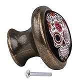 Dovewill 家具用　ハンドルノブ　頭蓋の柄　ワードローブ　キャビネット　ドア　戸棚引き出し　耐久性と実用　９パタン選べ - ＃６, 35mm