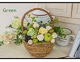プリザーブドフラワー バスケットアレンジ 木の実 アーティフィシャル (グリーン)