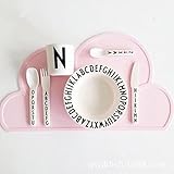 W-ShiG (4色選べる) お食事マット ランチョンマット 食事マット シリコン 離乳食 ベビー食器 幼児 赤ちゃん 子供 キッズ 滑り止め テーブルマット シリコン製 Baby 子供給食用具 可愛