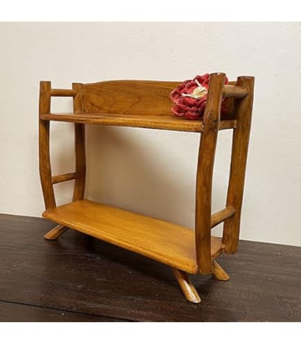 Amazon | アジアン家具 バリ家具 ♪ARチーク材 ナチュラルラック