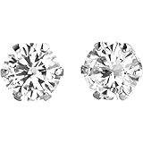 [ダイヤモンドワールド] レディース ジュエリー PT900 ダイヤモンド ピアス 0.5ct ～ 1.0ct 6本爪タイプ ダイヤモンド FGカラー