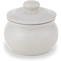 Amazon｜弥満丈製陶所欅窯 ふた付かめ (白 - 2合 / 360ml) 甕 壺 保存