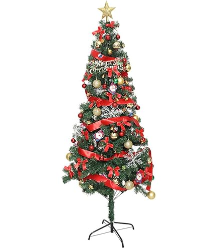 Amazon.co.jp: クリスマスツリー 150cm 枝数450本 暖色LEDライト