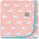 Kickee Pants Print Swaddling Blanket, Blush Sandpiper by KicKee Pants