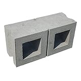 森ブロック工業(株) 150ウインドーブロック ダークグレー 基本型(横筋兼用)
