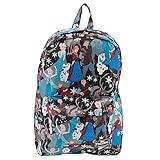 Loungefly Frozen Multi Character All Over Print Backpack (Navy Blue/Multi) [並行輸入品]