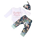 ベビー　子供服　綿　ロンパース　ロングパンツ　帽子付き　3点セット　超可愛い　花柄　兎　蝶　月プリント　柔らかい　赤ちゃん服　出産祝い　普段着　パジャマ (90)