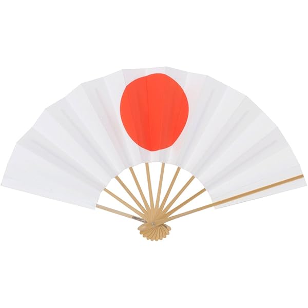 Amazon.co.jp: [あですがた] 舞扇子 飾り扇子 金地 日の丸 両金
