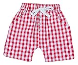 ギンガムチェック ハーフパンツ 男の子 ボーイズ 90㎝ 青色 赤色 黄色 半ズボン 夏 (レッド)
