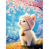 Fluid Cat ダイヤモンドアート キット 5D モザイクアート ダイアモンドビーズ絵画キット DIY 大人の子供 手作り絵画手芸キット ダイヤモンド塗装 全面貼り付けタイプ 手芸キット 芸術品 家の壁の装飾（0036）