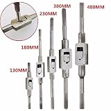 Sndy 130/180/230/380/480mm 調整可能なタップレンチ M2-M24 ハンドルタップタップリーマツール - #4
