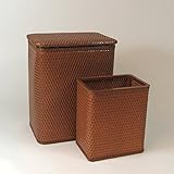 Redmon 7212NM Chelsea Pattern Wicker Nursery Hamper And Matching Wastebasket - Nutmeg
