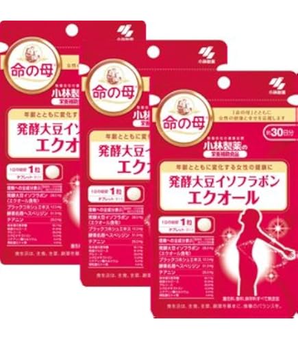 こ*ち様 小林製薬の栄養補助食品 発酵大豆イソフラボン エクオール 30粒×５袋 LOHACO - 発酵大豆イソフラボン エクオールα +美容サポート 約30日分