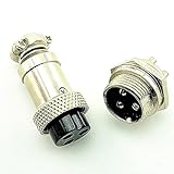 航空プラグGX16-3 3pin 16mmの男性と雌のパネル金属コネクタ