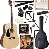 HONEY BEE ハニービー アコースティックギター ウエスタンギタータイプ W-17LH /ナチュラル 初心者入門16点セット 左利き用 レフトハンドモデル