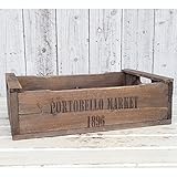 ラッキーウインド　アンティークウッドボックス　トレー　中[45×29.5×13.5cm 木箱] ノーブランド品