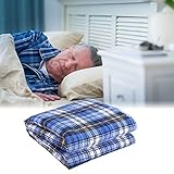 おむつシート おむつマット おむつパッド 防水パッド 漏れ防止 お年寄り 身体不自由者 病人 厚手 洗える 100%綿 80＊90cm (ブルー)