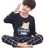 (チェリーレッド) CherryRed 子供 子供 子供パジャマ ルームウェア 寝間着 上下2点セット 女の子 男の子 綿 150 ブルー