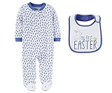 Just One You byカーターの赤ちゃんの男の子のMy First Easter Footed Sleeper With Bib