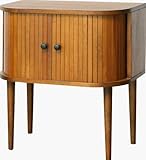 MOK-2526BR モペ mope cabinet wide キャビネット ナイトテーブル FAX台 TEL台 サイドテーブル ジャバラ式 アコーディオンドア水平 左右 開閉 市場家具 【送料無料】